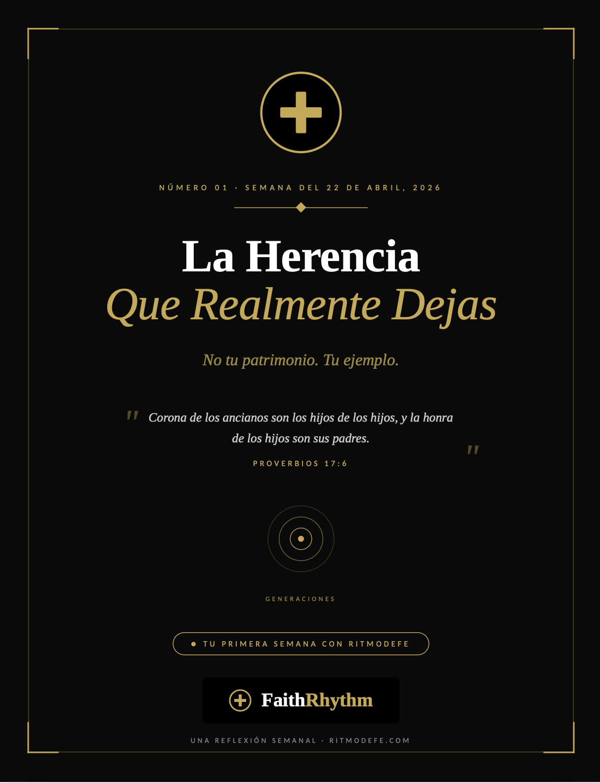 Portada de la Edición Dominical de Ritmo de Fe